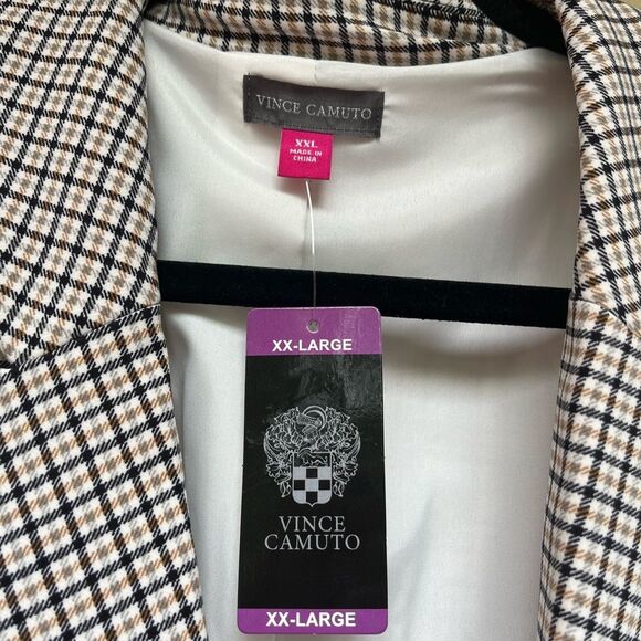 Vince Camuto checked single button closure  blazer, NWT, mock pockets, XXL - Picture 3 of 12